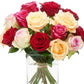 Bouquet di 18 Rose mix gambo medio