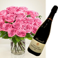 Bouquet di 21 rose con spumante da 75ml