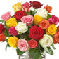 Bouquet di 30 Rose mix gambo medio